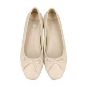 Oriental Traffic Faux Leather Ballet Flats Size 6.5 Cream Japan Business Casual